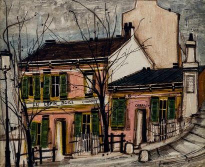 Georges DAMIN (1942) Le lapin agile, Montmartre.
Huile sur toile, signée. 27x22 ...