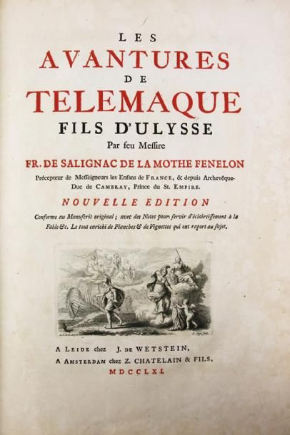 FENELON LES AVENTURES DE TELEMAQUE, fils d'Ulysse, par feu Messire Fr. Salignac de...