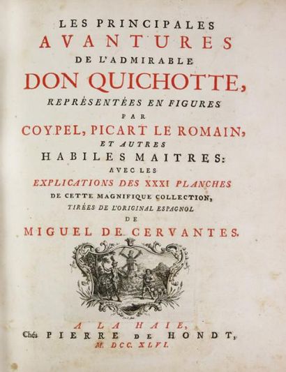 CERVANTES (Miguel de) LES PRINCIPALES AVANTURES DE L'ADMIRABLE DON QUICHOTTE représentées...