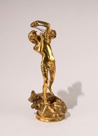 null Henri PEINTE (1845-1912). Orphée et Cerbère. Bronze. Signé. H : 48 cm.