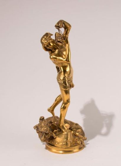 null Henri PEINTE (1845-1912). Orphée et Cerbère. Bronze. Signé. H : 48 cm.