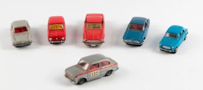 null Mercury, lot de 6 voitures sans boite bon état : Fiat 850 de rallye grise, Fiat...