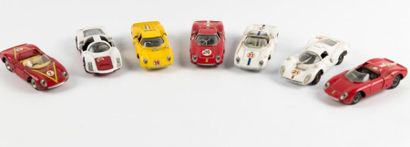 null Mercury, lot de 7 voitures de sport sans boite bon état : Ferrari blanche, Ferrari...