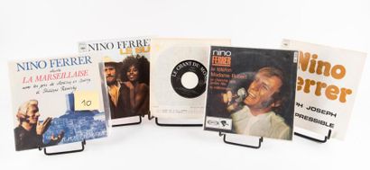 null Lot de 5 disques 45t SP de Nino Ferrer comprenant 45t SP Chante la Marseillaise...