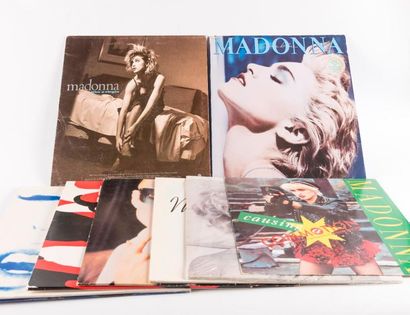 null Lot de 7 disques 33t dont 3 doubles et 1 disque 45t MAXI de Madonna comprenant...