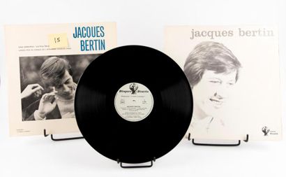 null Lot de 2 disques 33t de Jacques Bertin comprenant 33t (1ère édition, avec cigarette)...