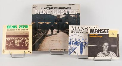 null Lot de 4 disques 45t dont 3 SP et 1 MAXI de Gérard Manset et interprètes comprenant...