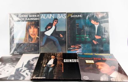 null Lot de 1 coffret et 7 disques 33t dont 2 au format 25cm de Alain Bashung et...