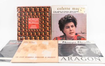 null Lot de 5 disques 33t de poésie chantée comprenant 33t Colette Magny - Les Tuileries...