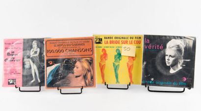 null Lot de 4 disques 45t EP de bandes originales de films avec Brigitte Bardot sur...