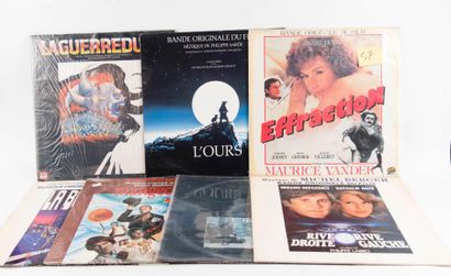 null Lot de 7 disques 33t de bandes originales de films français comprenant 33t Musique...