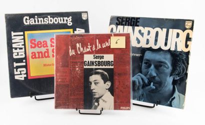null Lot de 2 disques 33t dont 1 au format 25cm et 1 disque 45t MAXI de Serge Gainsbourg...