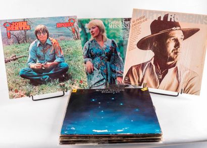 null Lot de 12 disques 33t de musique Country comprenant 33t Barbara Fairchild -...