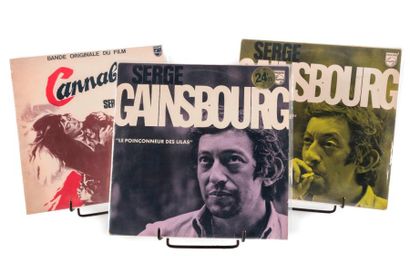 null Lot de 3 disques 33t dont 2 originaux de Serge Gainsbourg comprenant 33t (Original)...