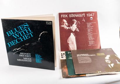 null Lot de 5 disques 33t dont 2 doubles de musique Jazz comprenant 33t Art Blakey’s...