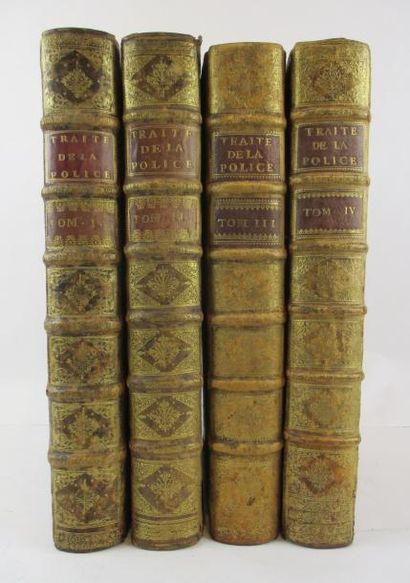 LA MARE (N. de). Traité de la police. Paris, Jean et Pierre Cot, 1705-1738.
4 volumes...