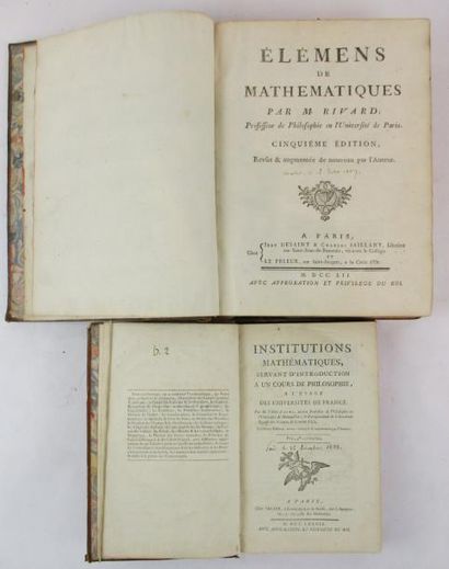 RIVARD (D. F.). Elémens de mathématiques. Cinquième édition, revue & augmentée de...