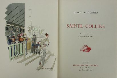 CHEVALLIER (G). Sainte-Colline. Paris, Librairie de France, (1947). In-8, chagrin...