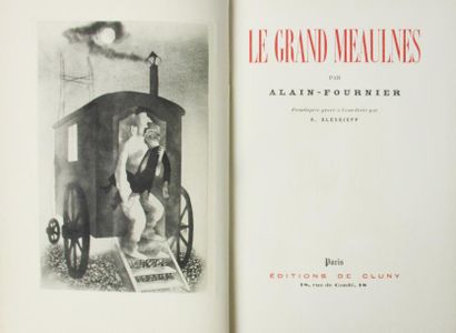 ALAIN-FOURNIER. Le grand Meaulnes. Paris, Cluny, 1931. In-8, demi-chagrin noisette...