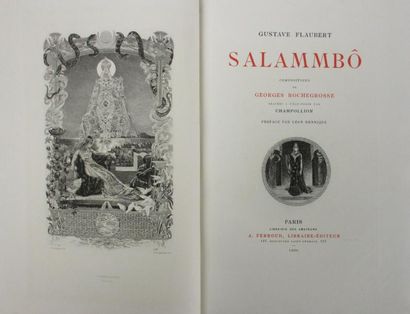 FLAUBERT (Gustave). Salammbô. Paris, Ferroud, 1900. 2 volumes in-4°, demi maroquin...