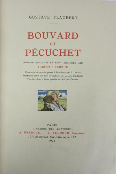 FLAUBERT (Gustave). Bouvard et Pécuchet. Paris, Ferroud, 1928.
Fort volume in-4°,...