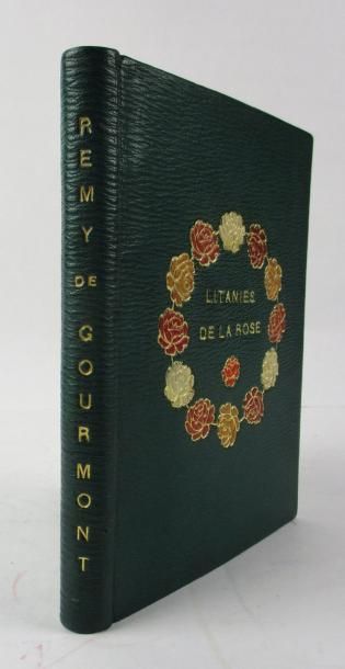 GOURMONT (Rémy de). Litanies de la rose. Paris, Kieffer, 1919.
In-12 carré, chagrin...