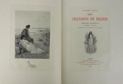 LOUYS (Pierre). Les chansons de Bilitis. Paris, Ferroud, 1906. In-4°, demi maroquin...