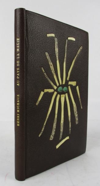 MICHAUX (H). Au pays de la magie. Paris, Gallimard, 1941. In-12 chagrin brun, plat...