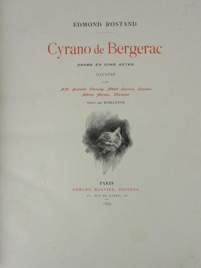 ROSTAND (Edmond). Cyrano de Bergerac. Paris, Armand Magnier, 1899.
Petit in folio,...
