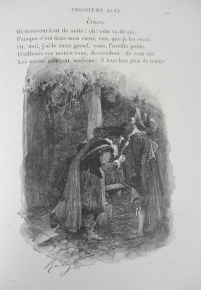 ROSTAND (Edmond). Cyrano de Bergerac. Paris, Armand Magnier, 1899.
Petit in folio,...