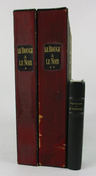 [SAUVAGE]. VOLTAIRE. L'ingénu. Paris, Kieffer, 1922. In-12 carré, demi-chagrin noir...