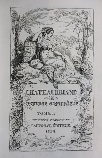 CHATEAUBRIAND. Oeuvres complètes. Paris, Ladvocat, 1826-31.
28 tomes reliés en 31...