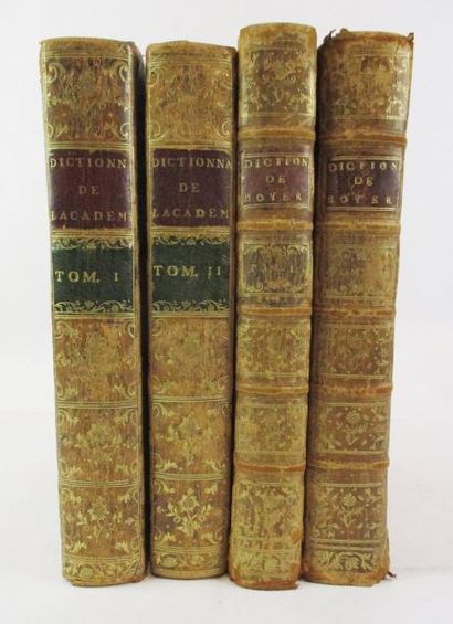 null DICTIONNAIRE DE L'ACADEMIE FRANCOISE. Paris, Libraires associés, 1765. 2 volumes...