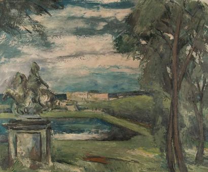 Anders OSTERLIND (1887-1960) Le parc du château, 1926.
Huile sur toile, signée et...