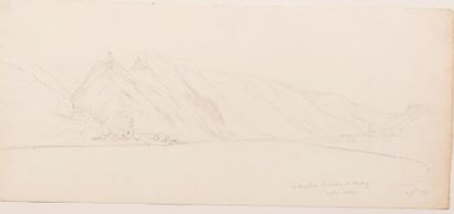 ECOLE FRANCAISE DU XIXème siècle Bord du Rhin 1829.
Deux dessins.
44 x 31 et 44 x...