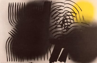 null Hans HARTUNG (1904-1989) "De Farendole " planche II 1970. Lithographie en noir...