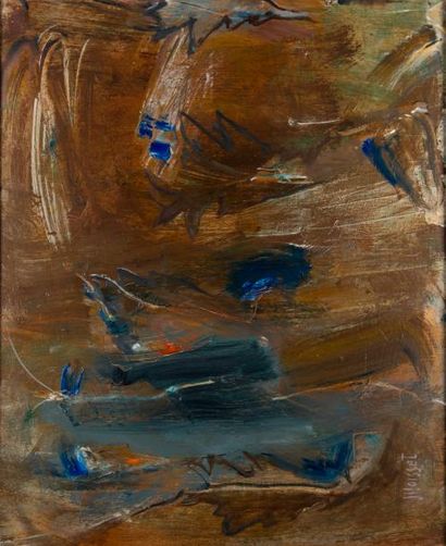 null Raymond MOISSET (1906-1994). Composition 1960. 

Huile sur toile, signée en...