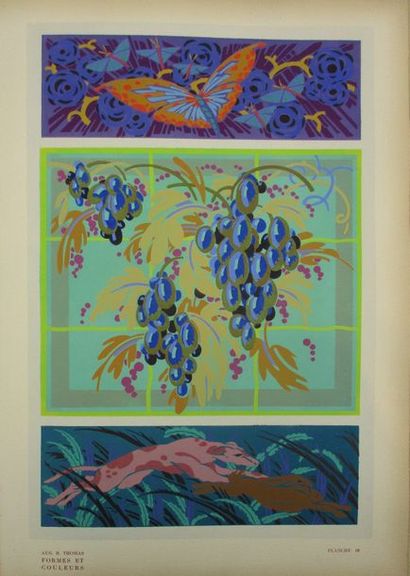 THOMAS (Auguste H.). Formes et couleurs. Vingt planches contenant soixante-sept motifs...