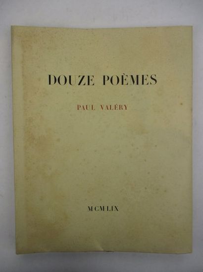 VALÉRY (Paul). Douze poèmes. Paris, les bibliophiles du Palais, 1959. In-folio, en...