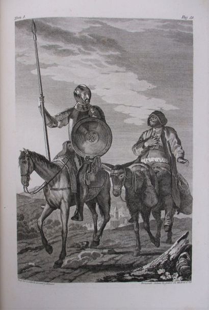 CERVANTÈS (M. DE). El Ingenioso Hidalgo Don Quixote de La Mancha. Madrid, Joaquin...
