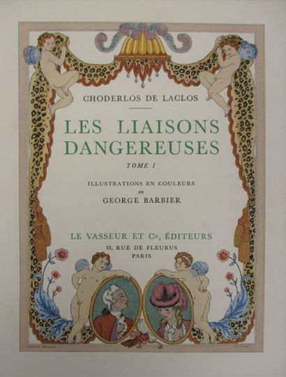 CHODERLOS DE LACLOS (Pierre). Les liaisons dangereuses. Paris, Le Vasseur, 1934....