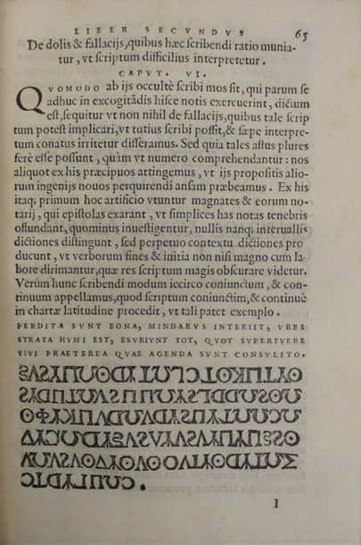 DELLA PORTA (Giov. Battista). De Furtivis literarum notis. De Ziferis libri IV. Napoli,...