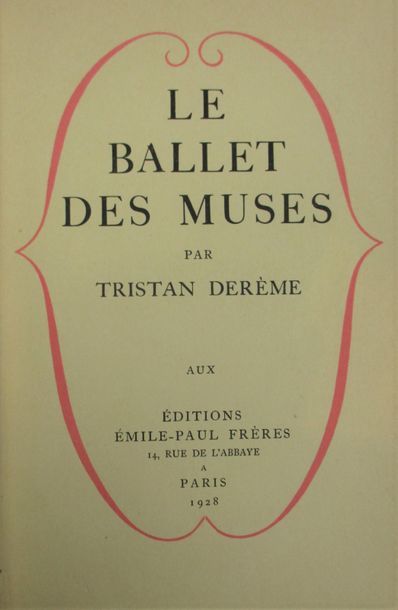 Derême (Tristan). Arabesques sous l'azur. Monaco, 1925. Edition originale numérotée...
