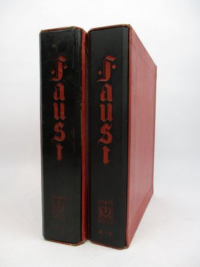 GOETHE. Faust et Second Faust. Paris, La Tradition, 1937-1938. 2 volumes in-4° brochés,...