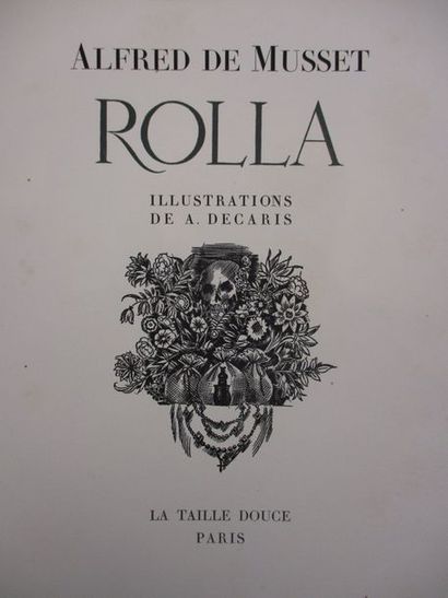 MUSSET (A. de). Rolla. Paris, La Taille-douce, 1947. In-4°, en feuilles, chemise...