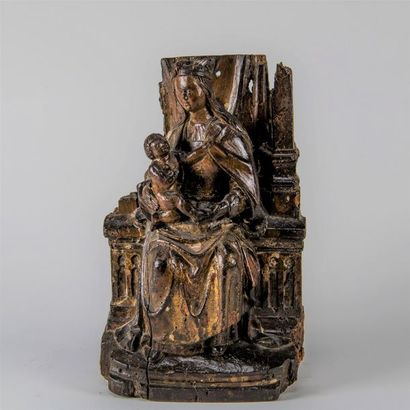 Pays-Bas méridionaux, première moitié du XVIème siècle Vierge à l'enfant, groupe...