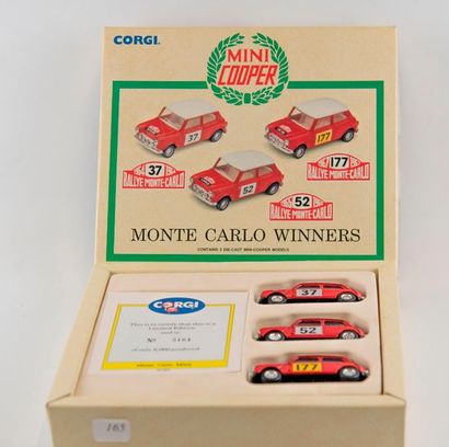 null Corgi coffret Mini Cooper Monte Carlo Winners contenant 3 voitures : Mini Cooper...