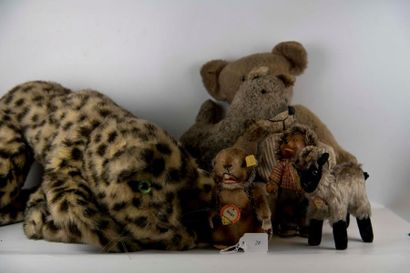 null Steiff , trois personnages en peluche : le hérisson «  Mucki » ( sans étiquette...