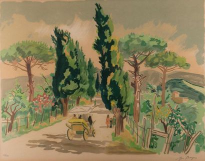 null Yves BRAYER (1907-1990). Camargue et Provence. Deux lithographies signées en...