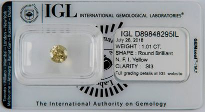 null Diamant, vendu avec son certificat IGL (International Gemological Laboratories)...